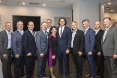 AFF Local 94 Uniformed Fire Officers Association President James Brosi and his executive board Suzy Ballantyne, Joe Canovas, and IAFF Local 94 Uniformed Firefighter Association Andrew Ansbro with his executive board.